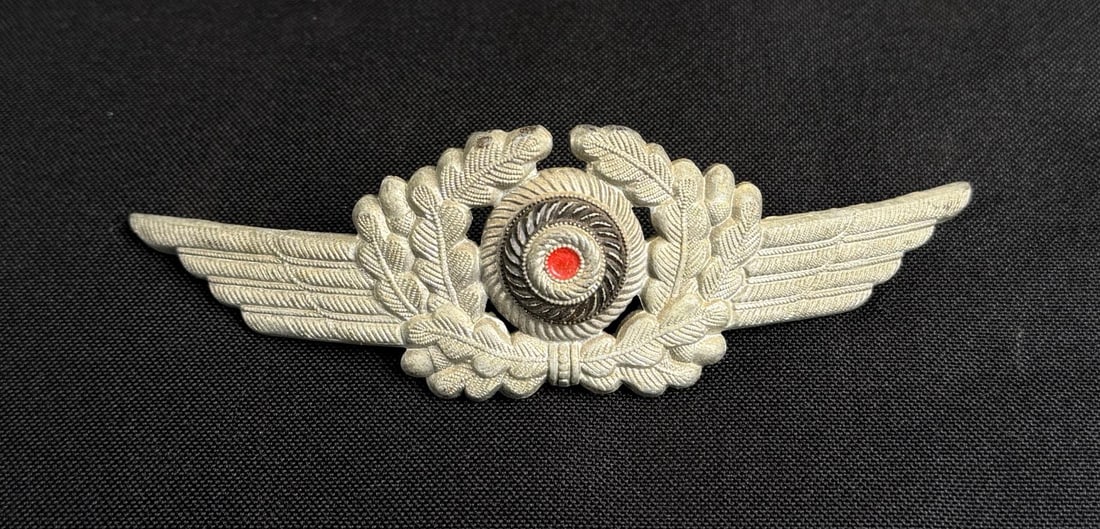 WW2 German Luftwaffe Visor Cap Insignia: 5" long.