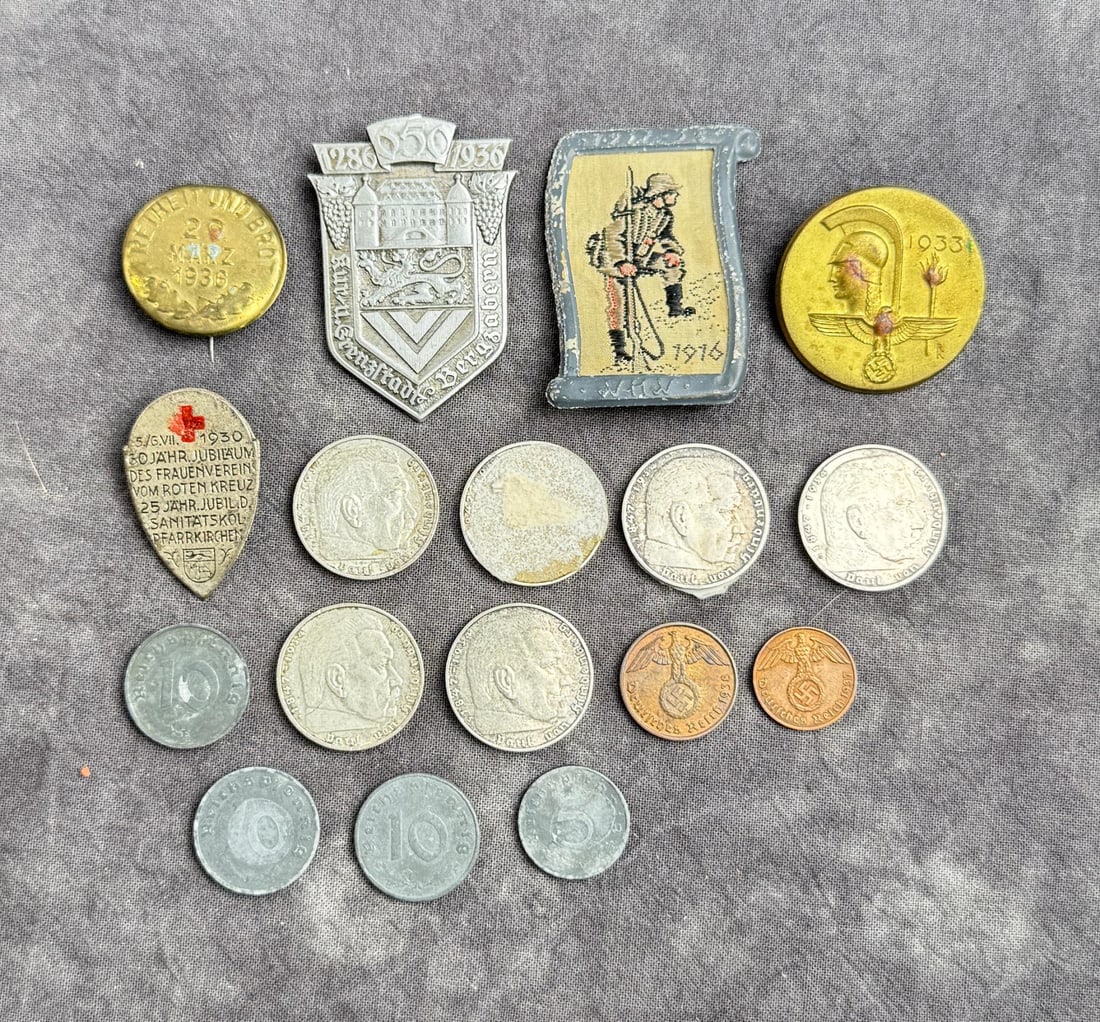 WW2 German Tinnies and Coins (1 of 5)