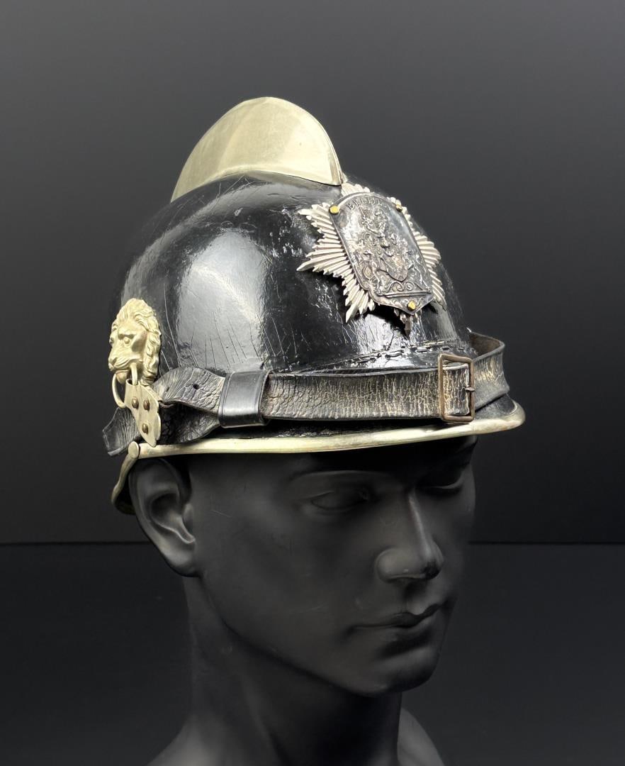 WW1 WWI German Bremen Fire Brigade Helmet: Nice example.