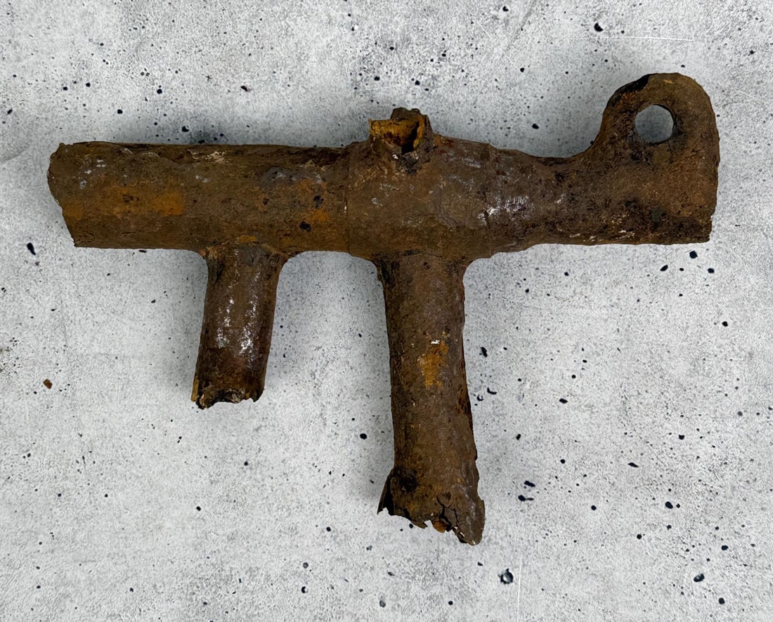 Civil War Tucker Sherrard Rifle Relic: 1" by 3 7/8" by 5 7/8". Provenance: EX-Texas Civil War Museum, Fort Worth TX. Tucker, Argyle William (1832?1910). Argyle William Tucker, early settler, was born to Laban E. and Nancy Tucker on Septemb