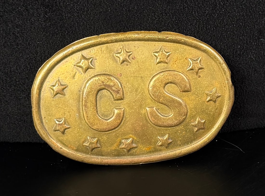 Civil War Confederate States Cartridge Box Plate (1 of 3)
