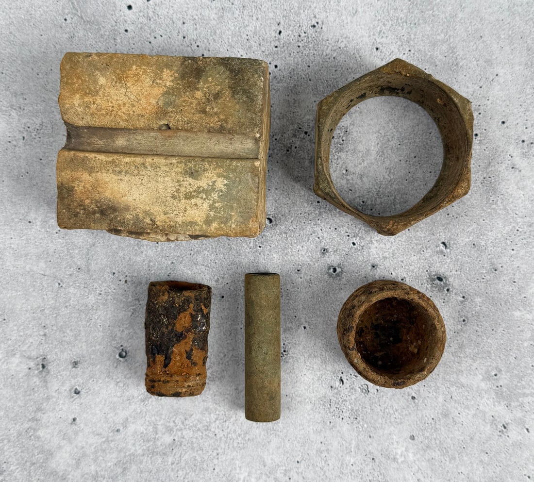 Civil War Tucker Sherrard Artillery Relics: Nice grouping. Tucker Sherrard & Co. Lancaster Texas. Provenance: EX-Texas Civil War Museum, Fort Worth TX. Tucker, Argyle William (1832?1910). Argyle William Tucker, early settler, was born to Laban 