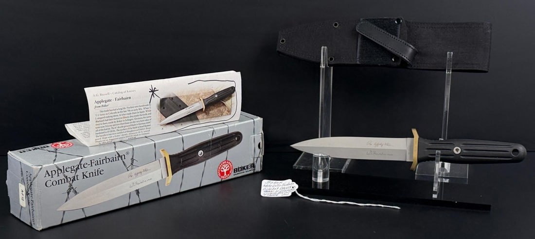 Boker Applegate Fairbairn Fighting Knife A-F 12: New in original box. 10 3/4" long.