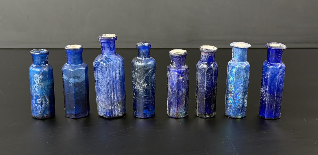 Collection of Cobalt Blue Poison Bottles (1 of 5)