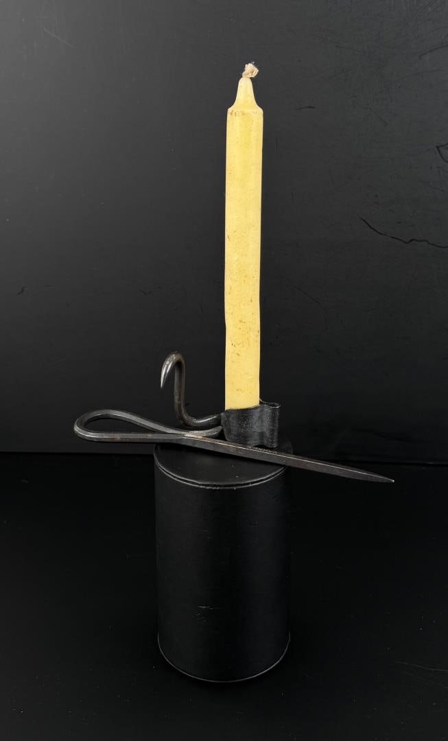 Blued Varney Butte Montana Miners Candlestick: 8 1/2" long. This example is deadstock, it was never used and retains its original blued finish.