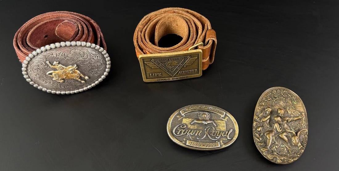 Collection of Western Cowboy Belts and Buckles (1 of 8)