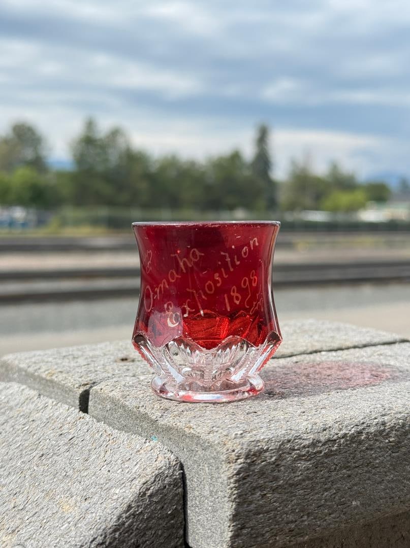 1898 Omaha Exposition Ruby Flash Toothpick Holder (1 of 4)