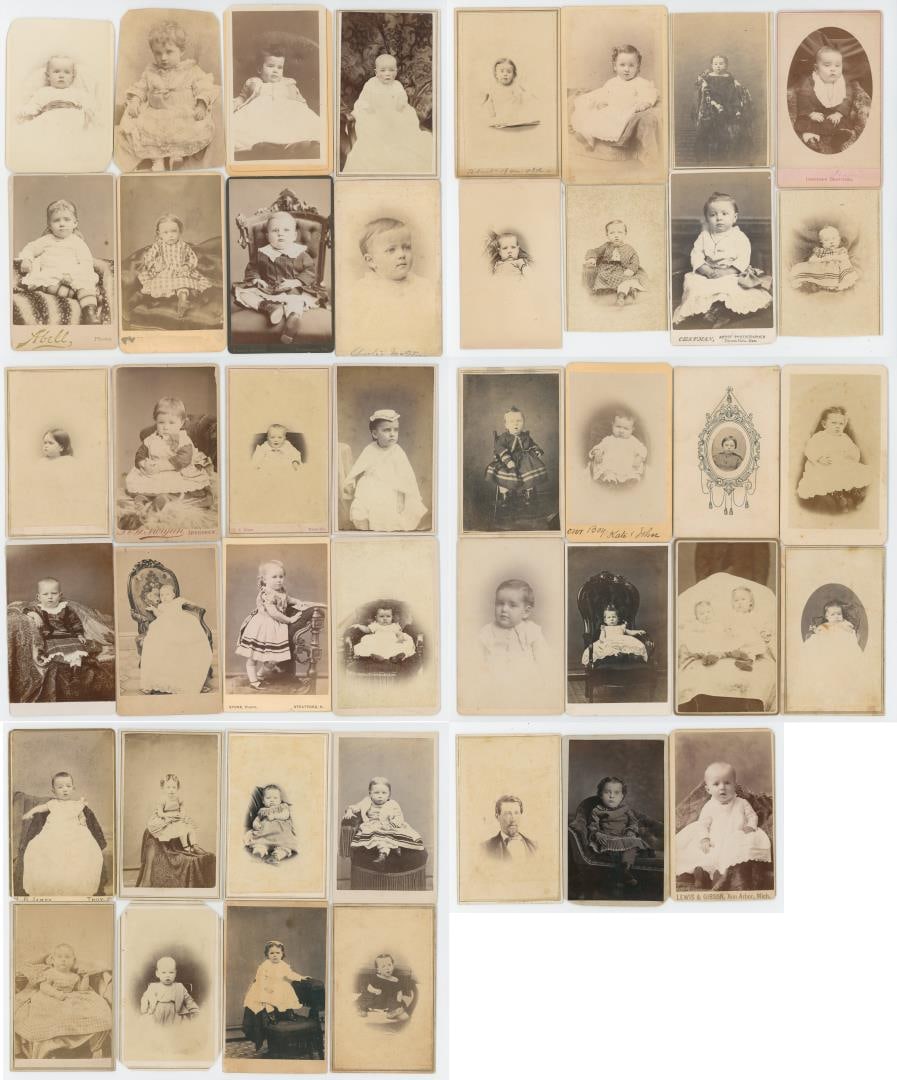 Collection of Antique CDV Photo Infant Portraits (1 of 13)