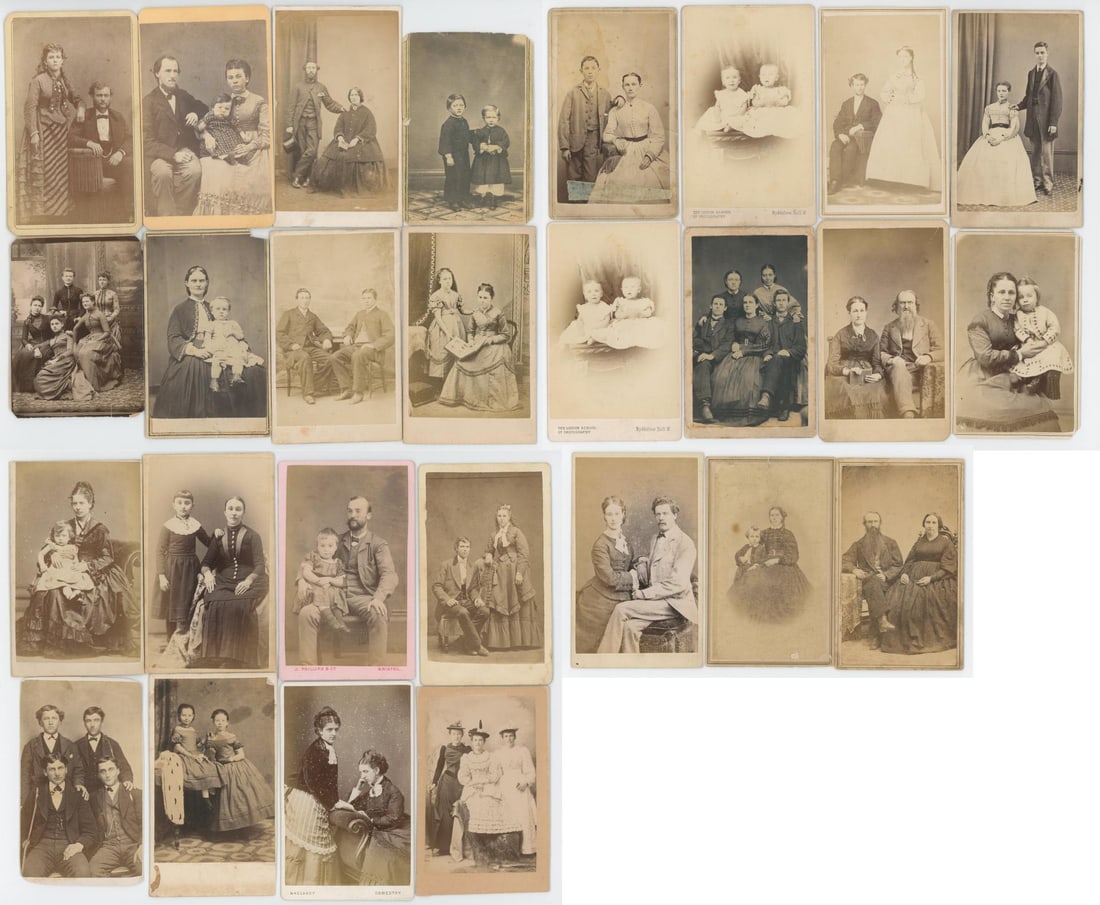 Collection of Antique CDV Photo Family Portraits (1 of 10)