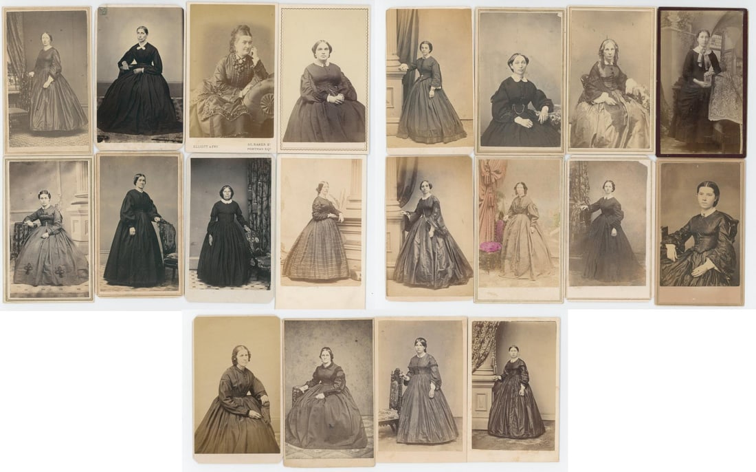 Collection of Antique Suffragette CDV Photos: 20 total. 2 1/2" by 4".