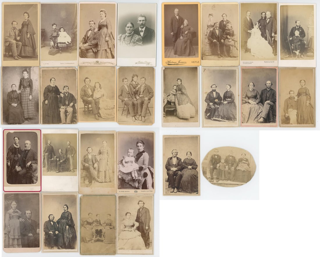 Collection of Antique CDV Photo Family Portraits (1 of 10)