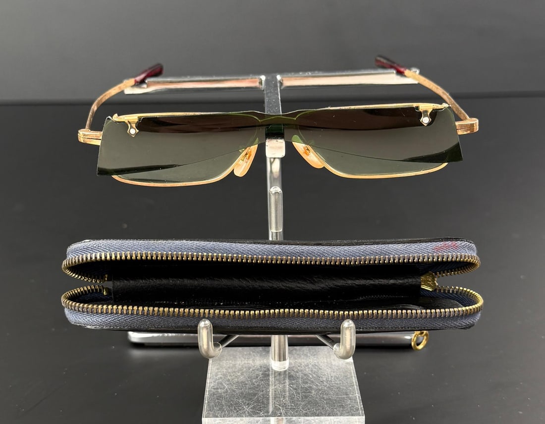 John Lennon Pat Boone Flip Sunglasses: Nice example. Sold with accompanying case.