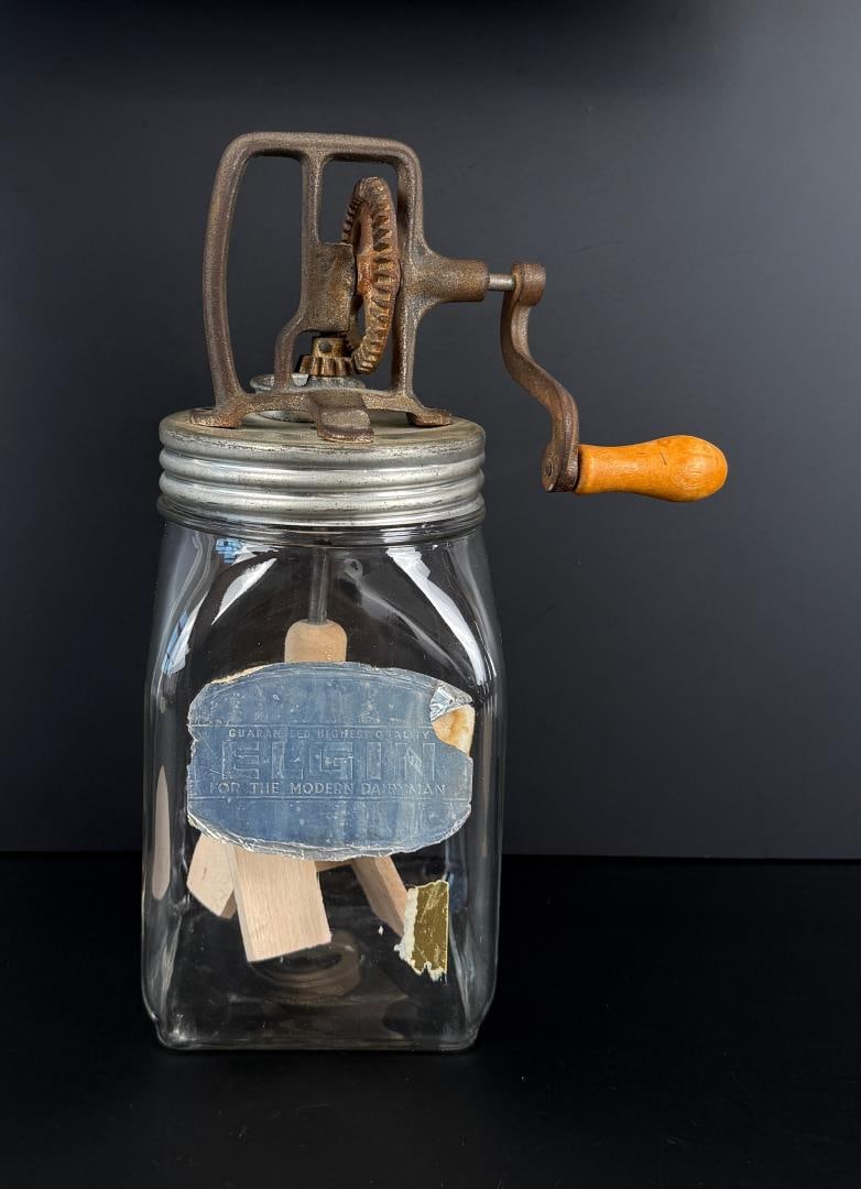 Elgin Glass Hand Crank Butter Churn (1 of 7)