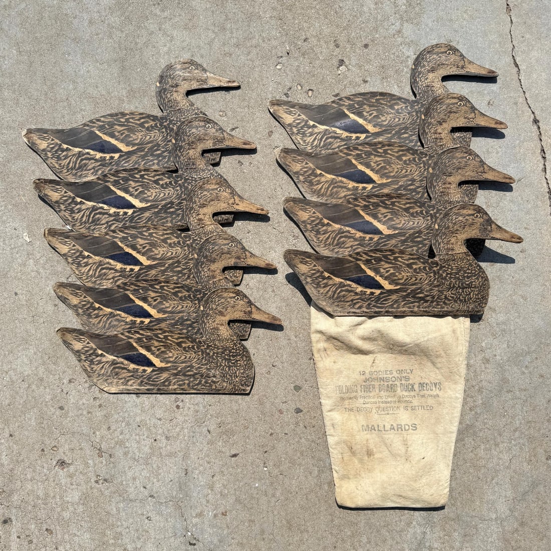 Johnsons Folding Fiber Board Duck Decoys (1 of 5)