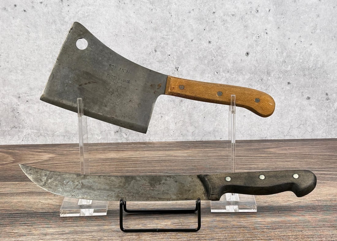 F. Dick and Foster Meat Cleaver Butcher Knife (1 of 6)