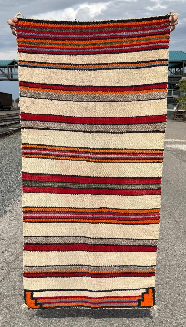 Navajo Indian Double Saddle Blanket Rug (1 of 5)