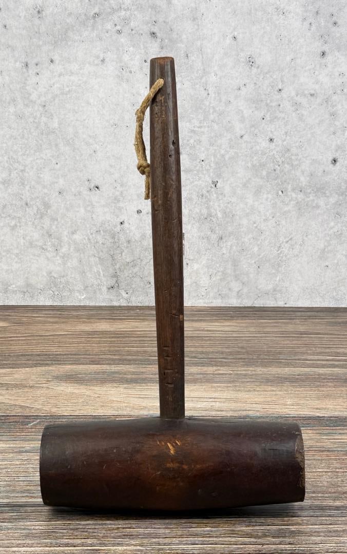 Wood Wagon Wheel Stagecoach Coopers Hammer: 2 1/4" by 6 7/8" by 12".