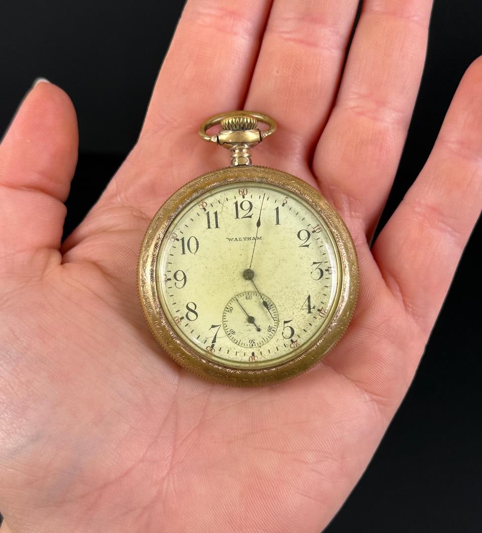 Antique Waltham Model 1894 Pocket Watch: 12s, 15j, Made in 1901. Working.
