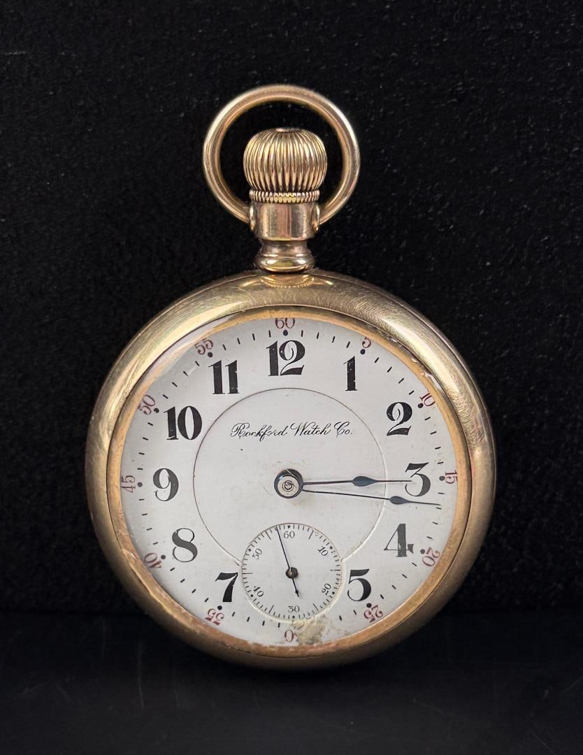 Antique Rockford Model 9 Pocket Watch (1 of 6)