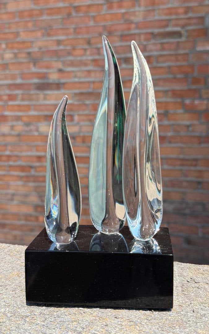 Guyol for Cartier Glass Acrylic Sculpture: 7 1/2" by 4" by 2 1/2"