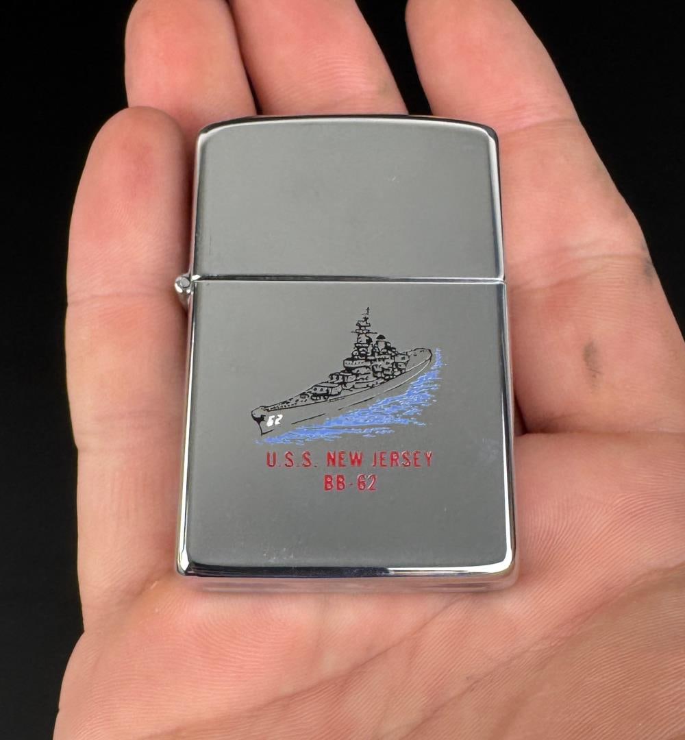 USS New Jersey BB-62 Zippo Lighter: Nice example.