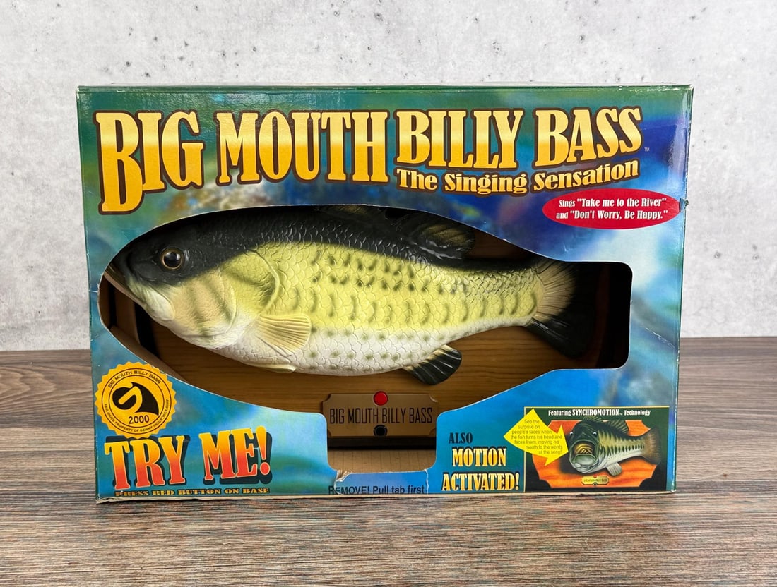 Big Mouth Billy Bass The Singing Sensation: Working in box.