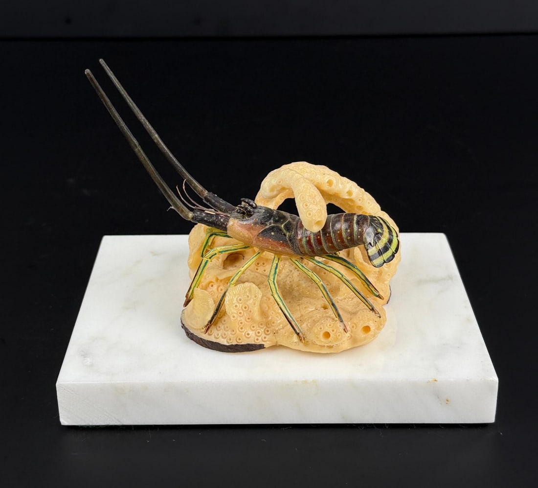 Wounan Indian Spiny Lobster Tagua Nut Carving (1 of 4)
