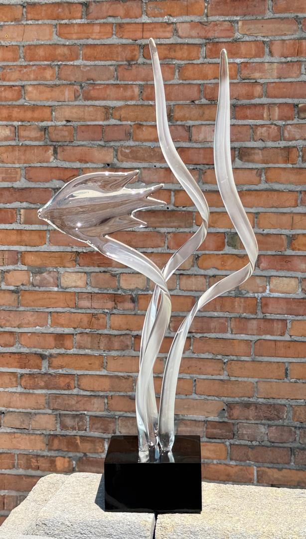 Guyol for Cartier Glass Acrylic Fish Sculpture: 19 1/2" by 9 3/8" by 5 1/8"
