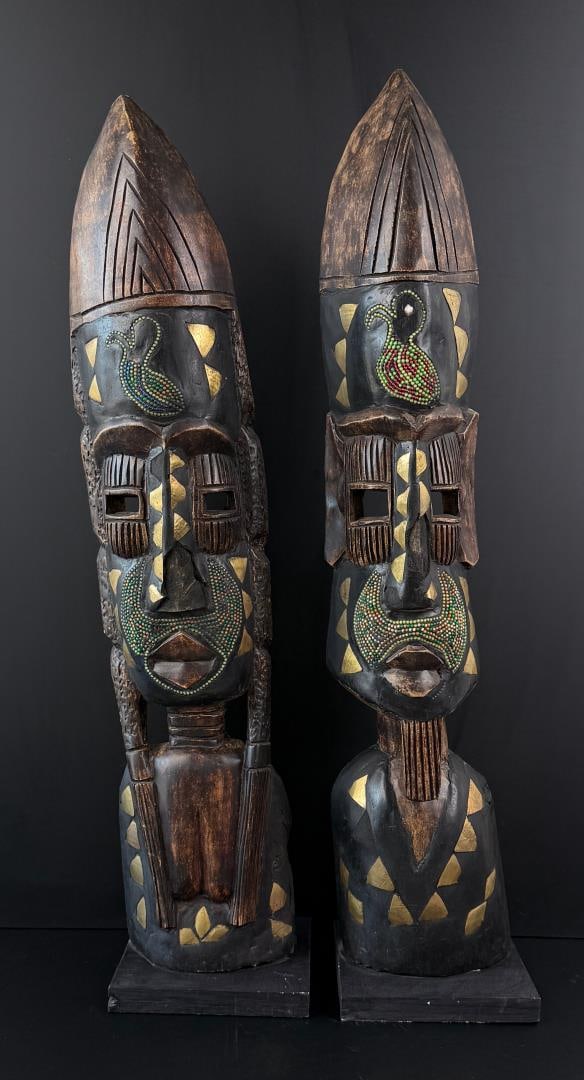 Guyana Africa Carvings: 28 3/4" by 6 1/2" by 6"