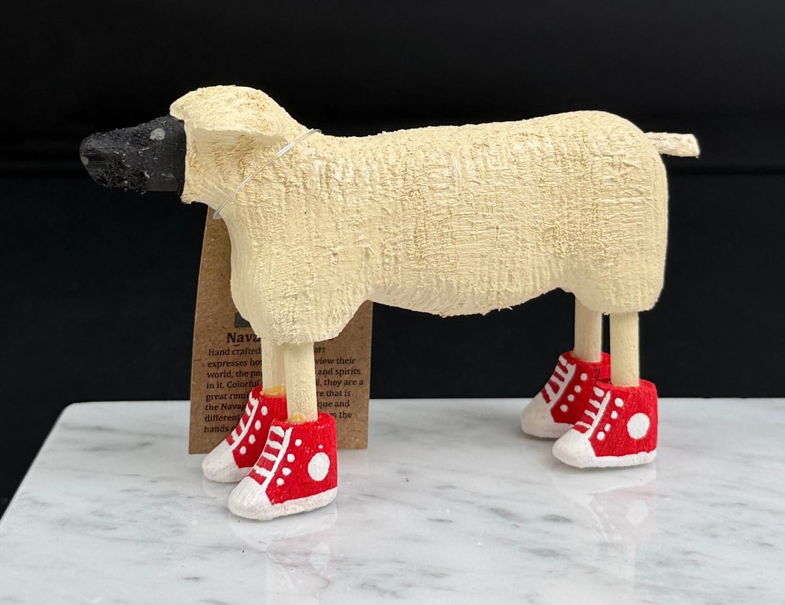 Chandler Begaye Navajo Folk Art Wood Carving Sheep (1 of 4)