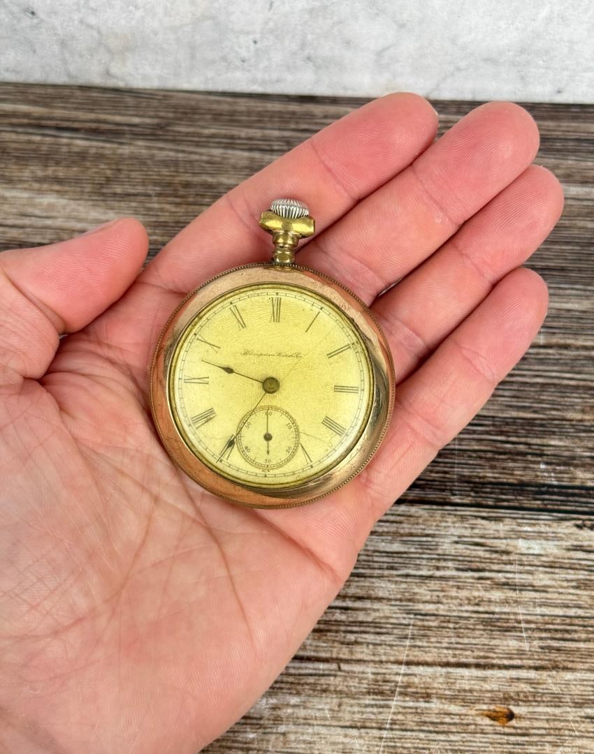 Hampden Pocket Watch: 18s, 11j, made in 1900. Gold Filled Case. Working.