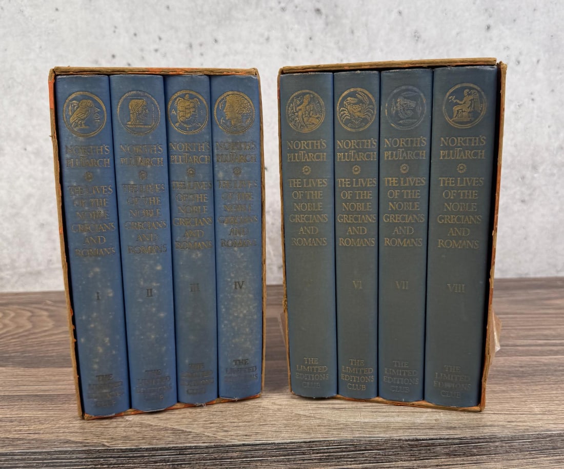 North's Plutarch: 8 Volume Set. The Limited Editions Club. 1941