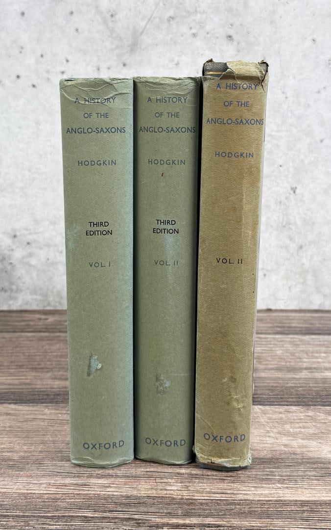 A History of the Anglo Saxons: R.H. Hodgkin. Volume I and II third edition. Also included is a second addition of volume II. 1940