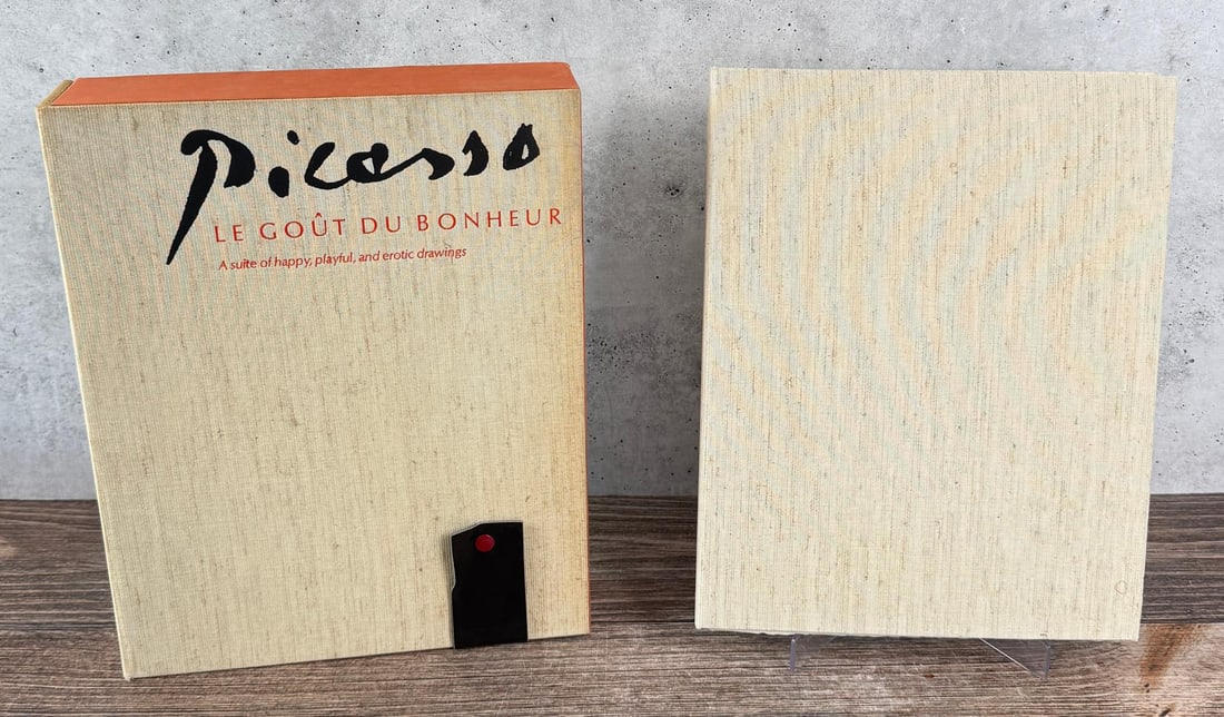 Picasso Le Gout Du Bonheur: A Suite of Happy, Playful, and Erotic Drawings. Jean Marcenac. 1970. Limited Edition, numbered 641.