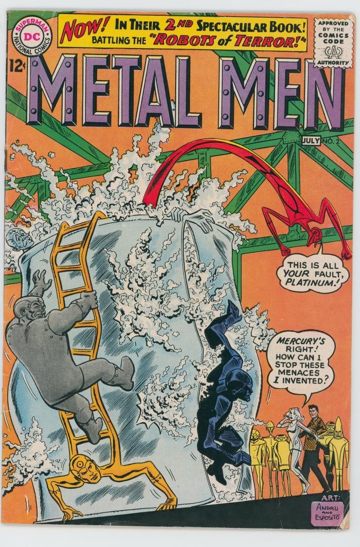 Metal Men #2 Comic Book: Robots of Terror.