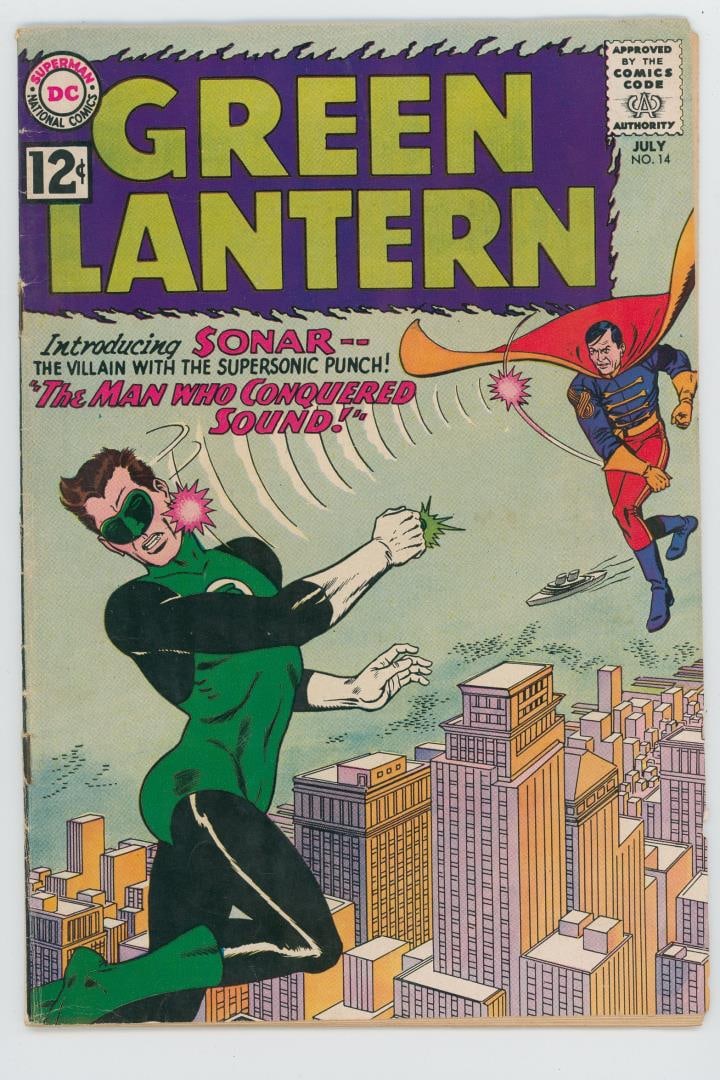 Green Lantern #14 Comic Book: First appearance and origin of Sonar