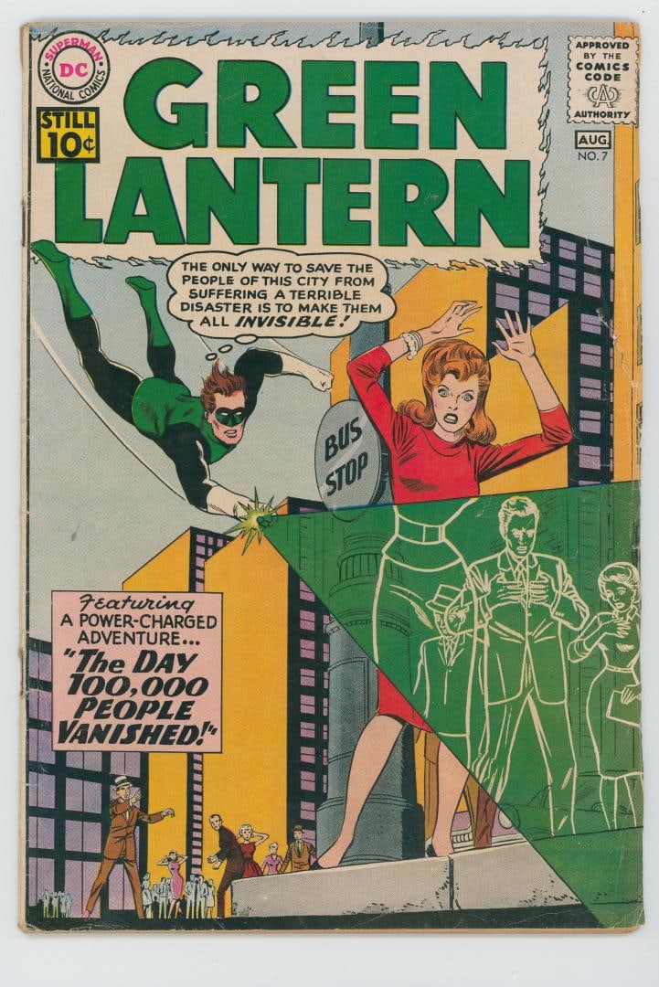 Green Lantern #7 Comic Book: First appearance and origin of Sinestro, and also the first appearance of Terga.