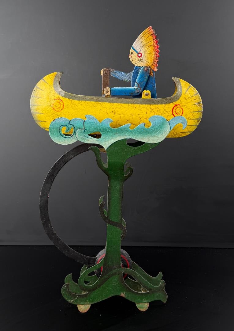 Native American Indians in Canoe Balance Toy (1 of 4)