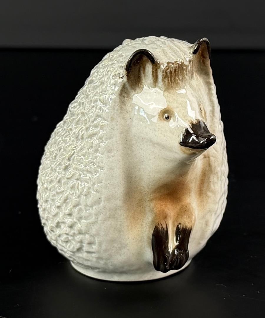 USSR Russian Lomonosov Porcelain Hedgehog: 3" by 2 5/8" by 2 1/2"