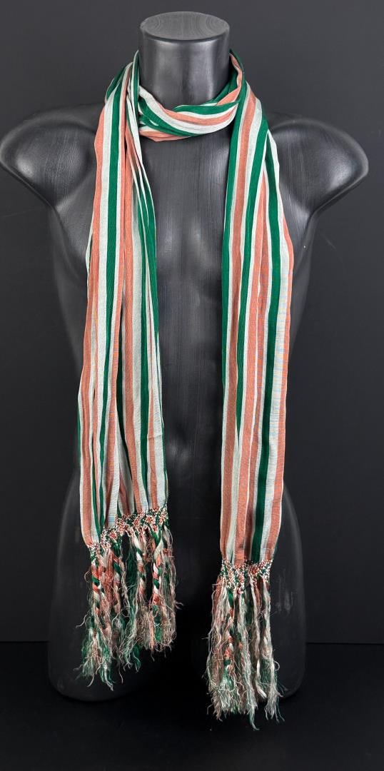 Vintage Silk Scarf: 72" long.