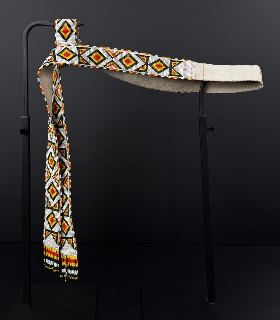 Blackfoot Montana Indian Beaded Headstall: 30 1/4" long. Second half of the 20th Century.