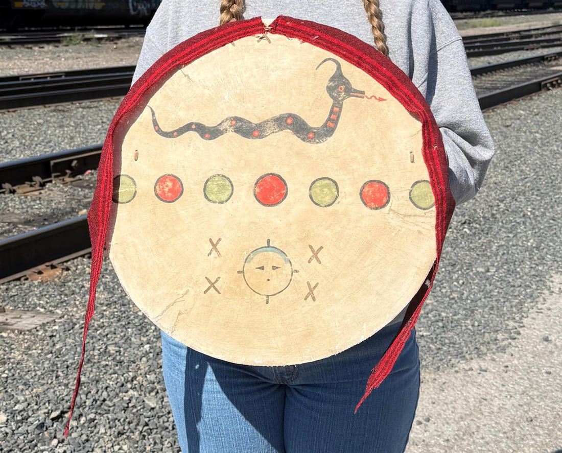 Rio Grande Pueblo Kachina Indian Painted Shield (1 of 6)