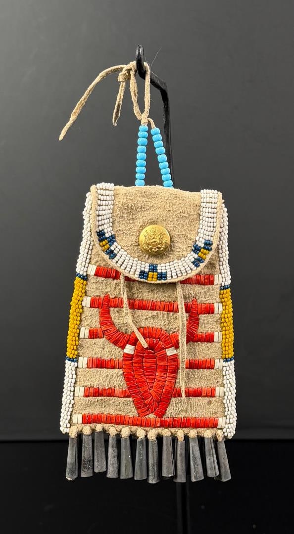 Native American Indian Quilled Strike a Light Bag (1 of 4)