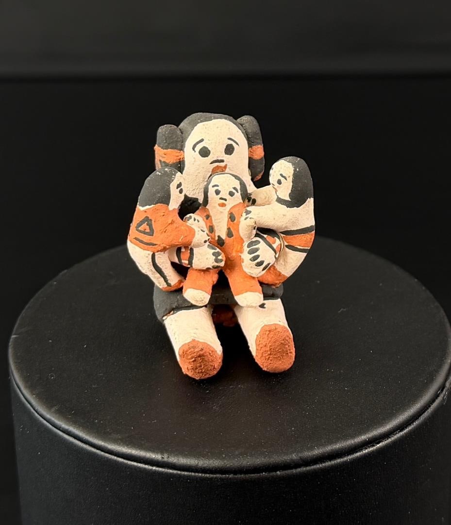 Mary Frances Herrera Cochiti Pueblo Storyteller: 1 5/8" by 1 1/2" by 1 1/4".