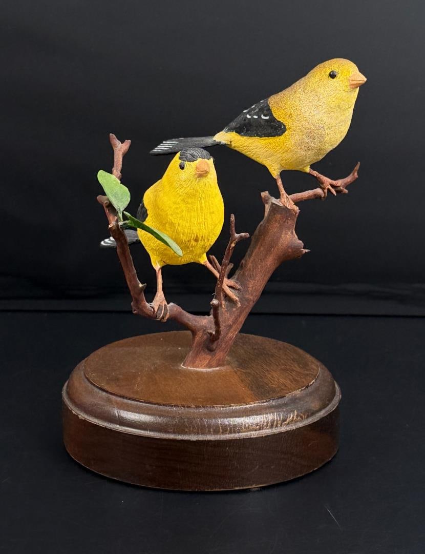 Stephen Adams American Goldfinch Wood Carving (1 of 5)