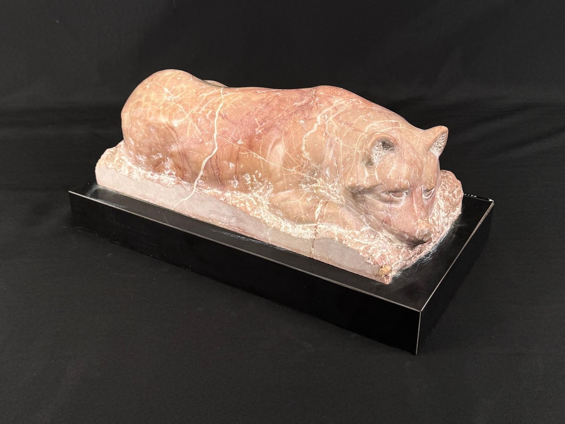 Jane Armstrong Waiting Fox Marble Sculpture (1 of 12)