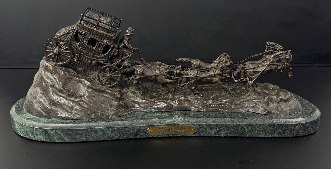 Charles M Russell Stagecoach Bronze (1 of 6)