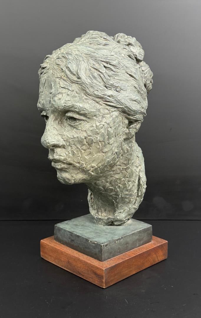 Mid Century Chalkware Head Bust - 2