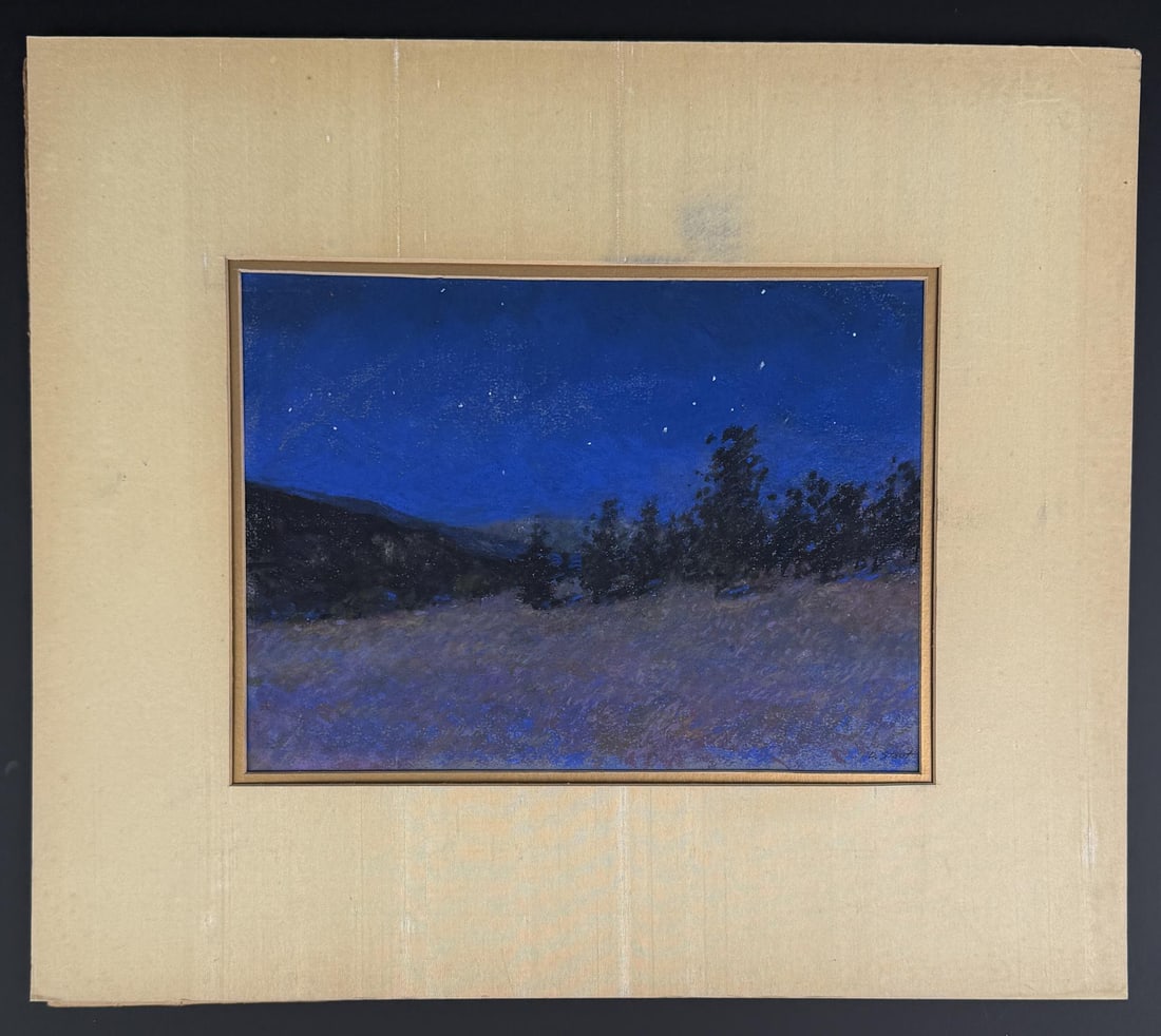 Dave Stout Full Moon in Glacier Park Pastel (1 of 7)