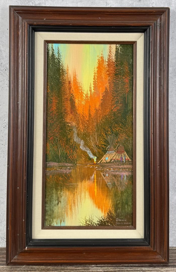 JD Mackin Montana Indian Camp Painting (1 of 5)
